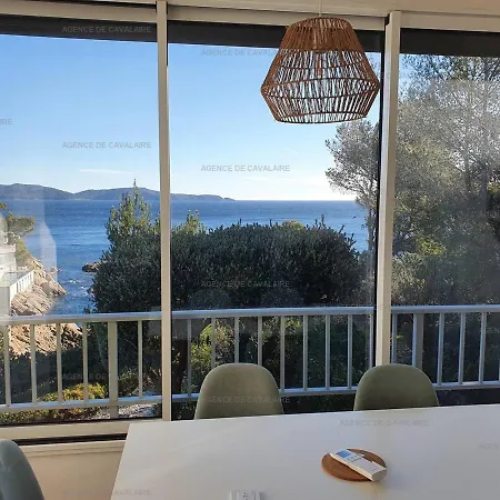 Grand Mezzanine Avec Vue Mer, Parking Et Climatisation A Deux Pas De La Calanque De La Cron - Fr-1-100-319 شقة كافالير سور مير