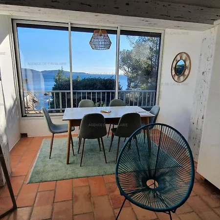 Grand Mezzanine Avec Vue Mer, Parking Et Climatisation A Deux Pas De La Calanque De La Cron - Fr-1-100-319 شقة كافالير سور مير