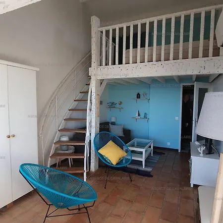 Grand Mezzanine Avec Vue Mer, Parking Et Climatisation A Deux Pas De La Calanque De La Cron - Fr-1-100-319 شقة كافالير سور مير